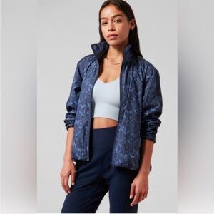 Athleta Navy Floral Jacket